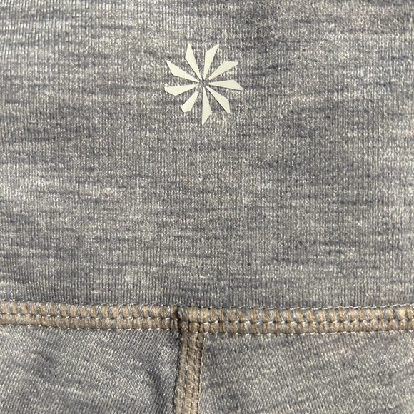 Athleta Women’s Legging High-Rise Heather Gray/White Mesh 7/8 Leg Size-S GUC - Picture 4 of 6